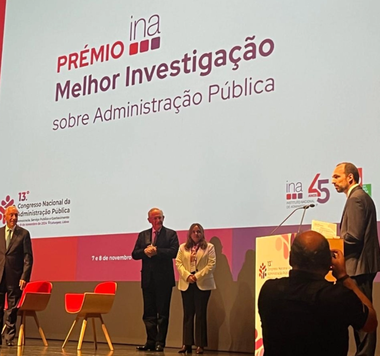 Professor João Reis awarded the INA Prize for Best Research in Public Administration