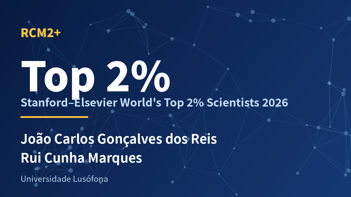 Investigadores do RCM2+ no ranking Stanford–Elsevier Top 2% Scientists 2026